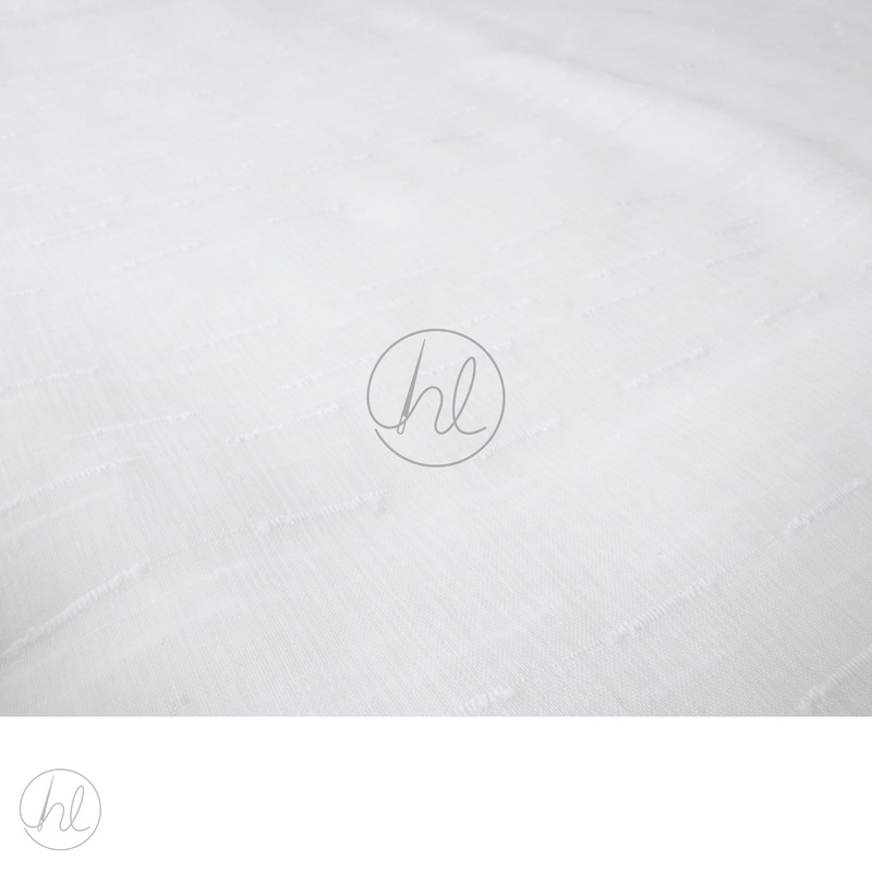 READY MADE CURTAIN VOILE LINEN SML LINES  WHITE 500X218