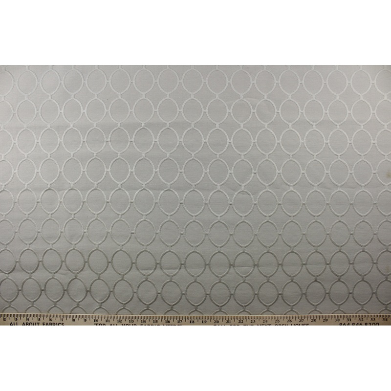 Robert Allen Cameo Ovals Woven Matelass Fabric in Taupe