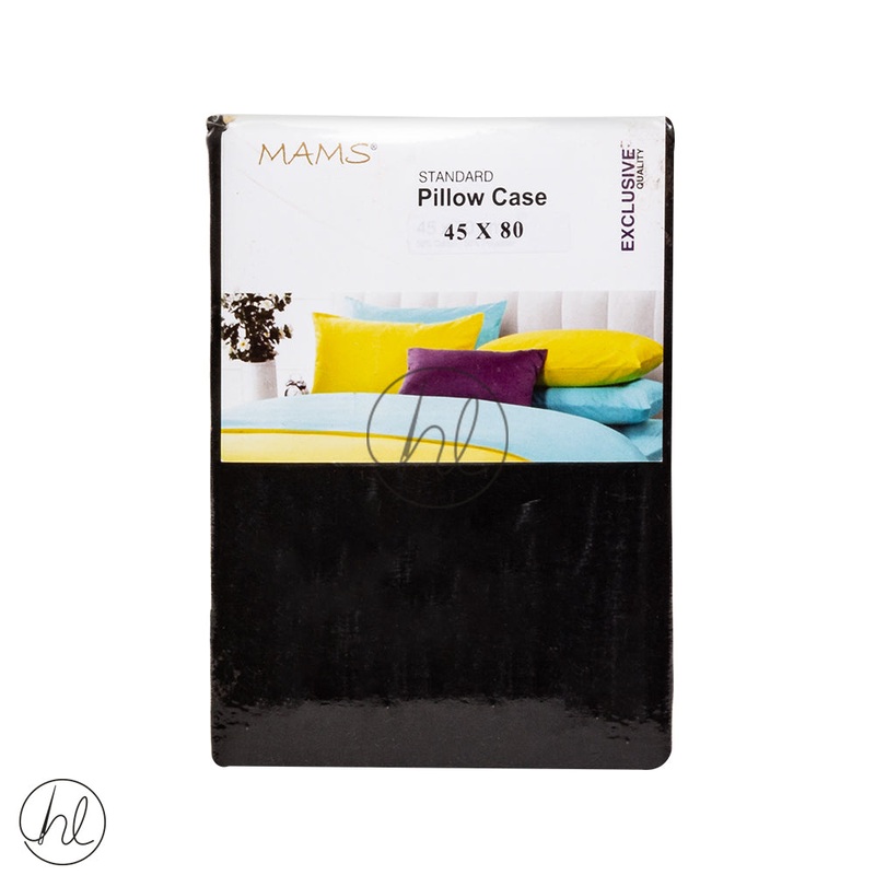 Standard Pillow Cases Black 45x70cm