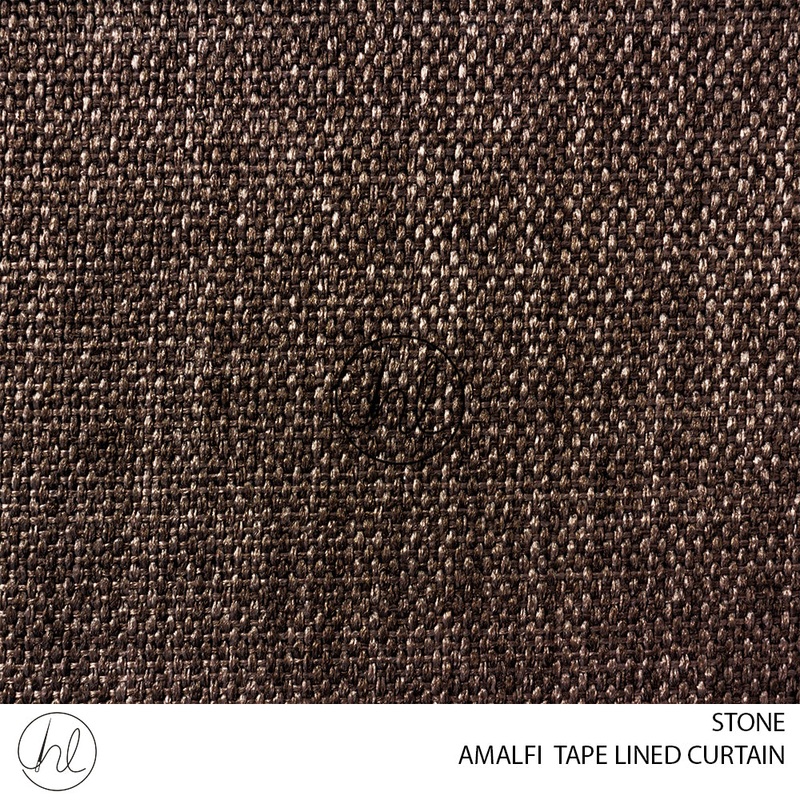 TAPED LINED READY-MADE CURTAIN AMALFI STONE 265X218CM