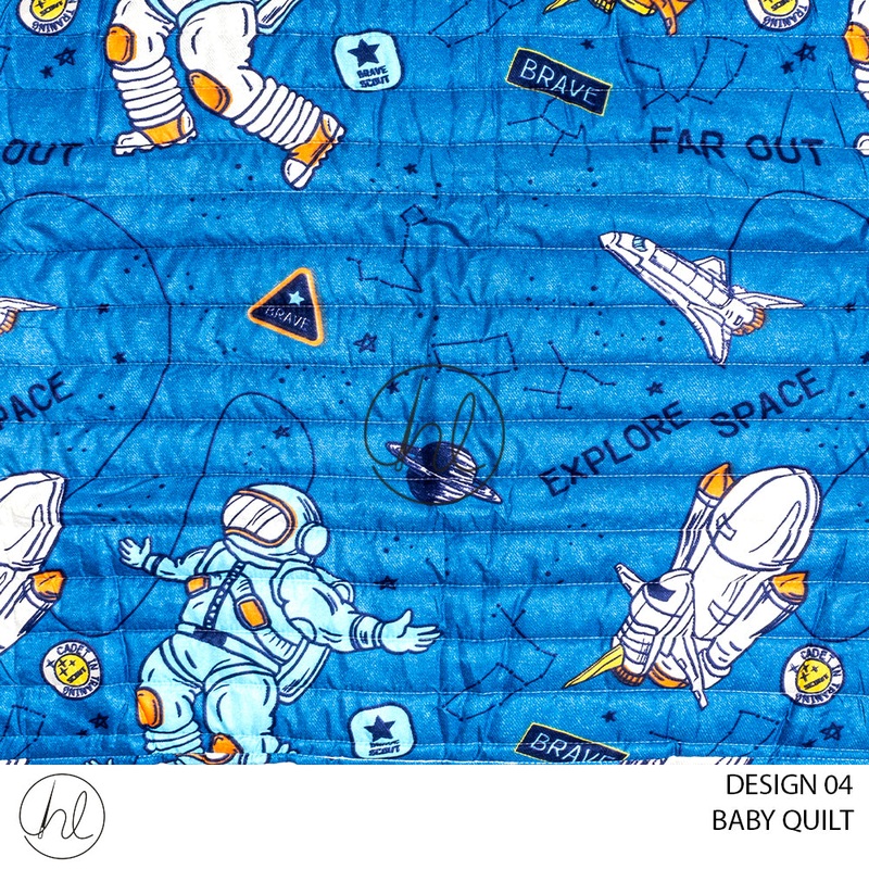 BABY QUILT DESIGN 04 TEAL70X110CM