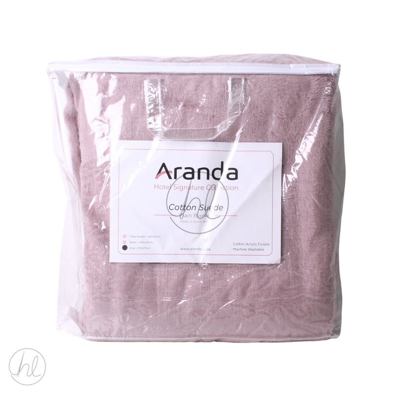 BLANKET ARANDA COTTON SUEDE PURPLE KNG 1