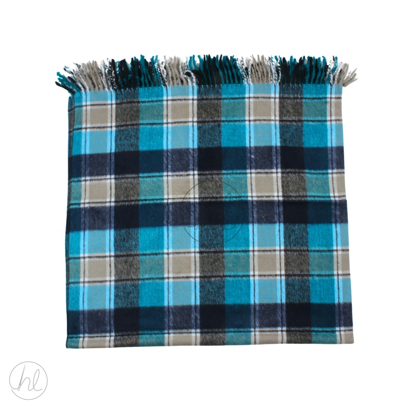 BLANKET ARANDA TOP CHECK TEAL FREE 1