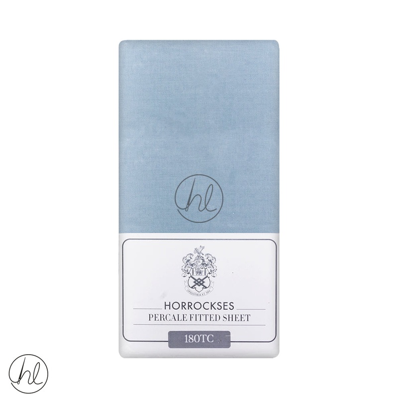Horrockses Fitted Sheet 180T Duck Egg Single