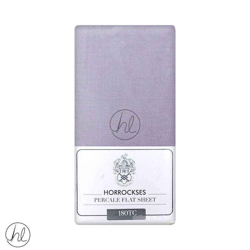 Horrockses Flat Sheet 180T Grey Queen