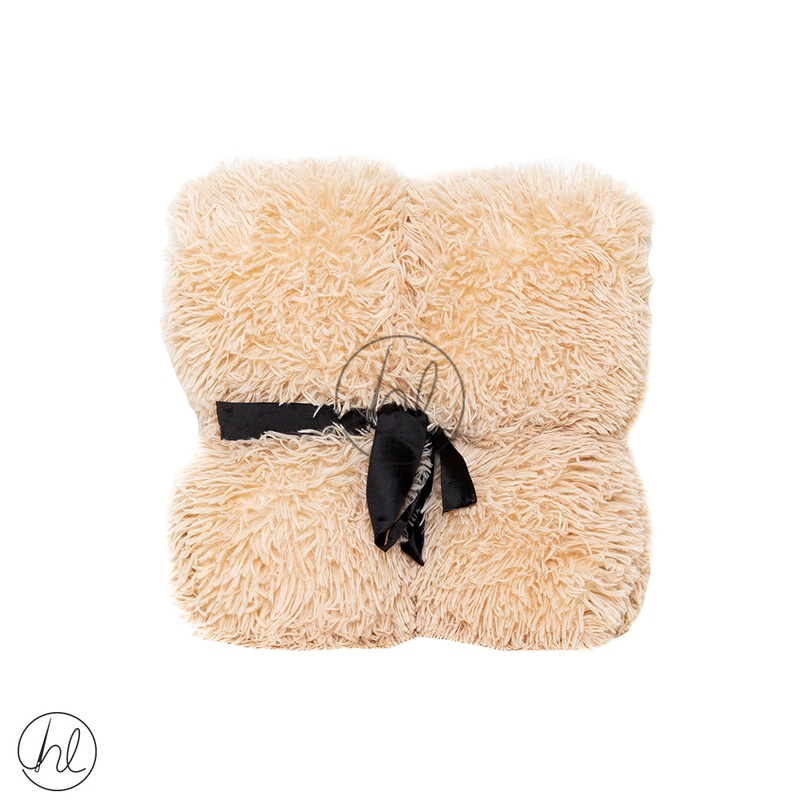 Long Fur Polar Throw Assorted Beige 150x200cm