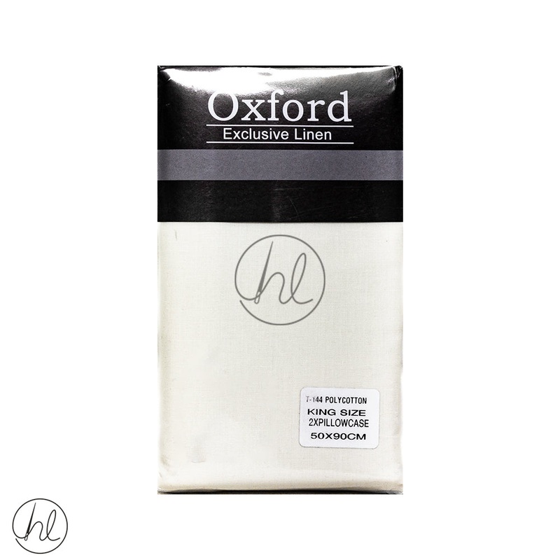 Oxford Pillow Cases King Cream 50x90cm