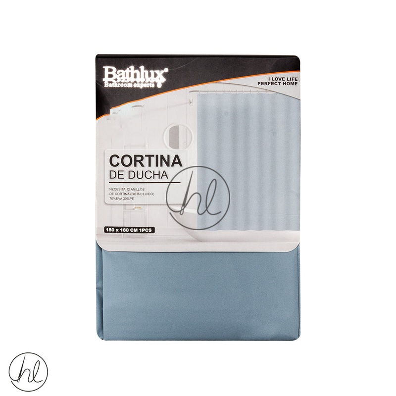 Plain Shower Curtain ABY-5102 Light Blue 180x180cm