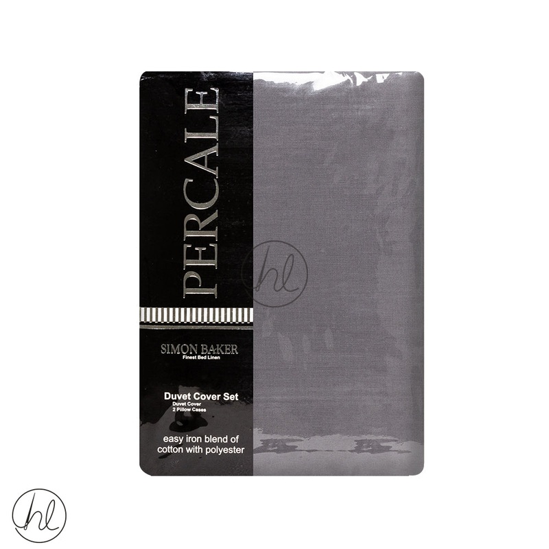 Polycotton Duvet Cover 200T Grey Double
