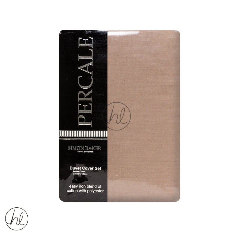 Polycotton Duvet Cover 200T Stone Queen