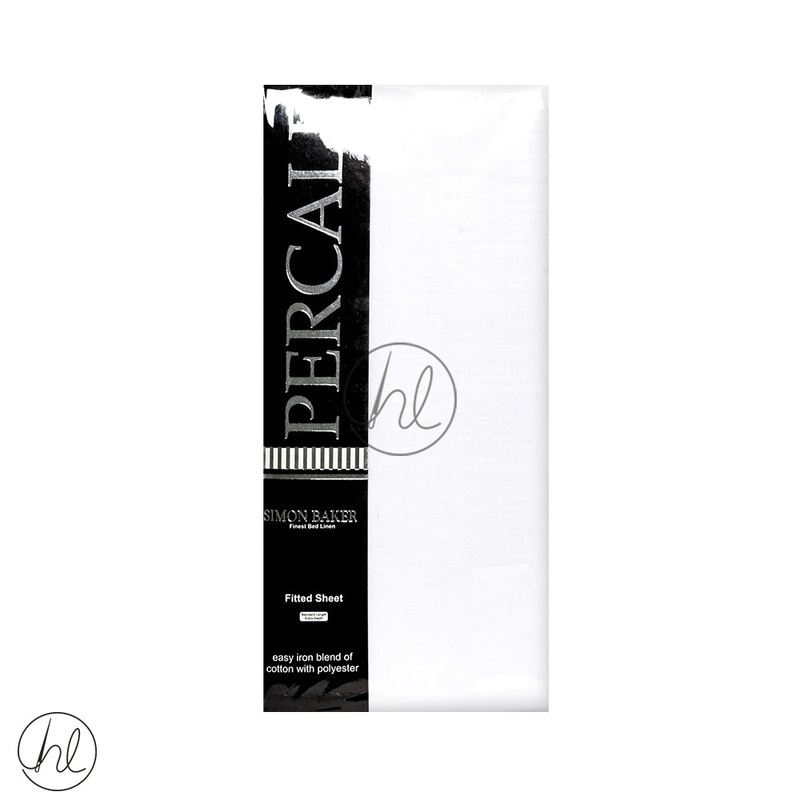Polycotton Fitted Sheet 200T Extra Depth White Double