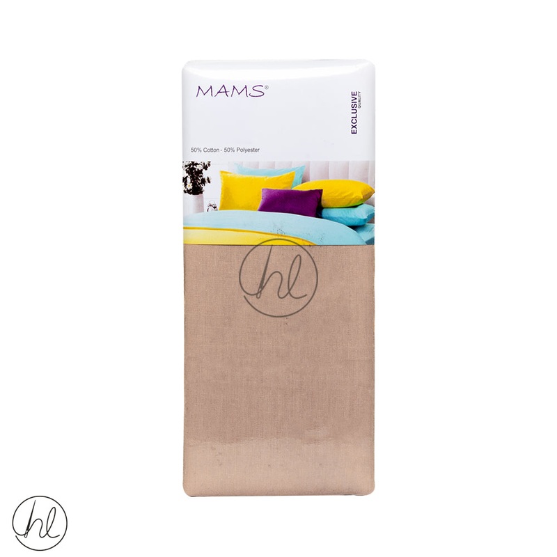 Polycotton Flat Sheet LS Beige Queen