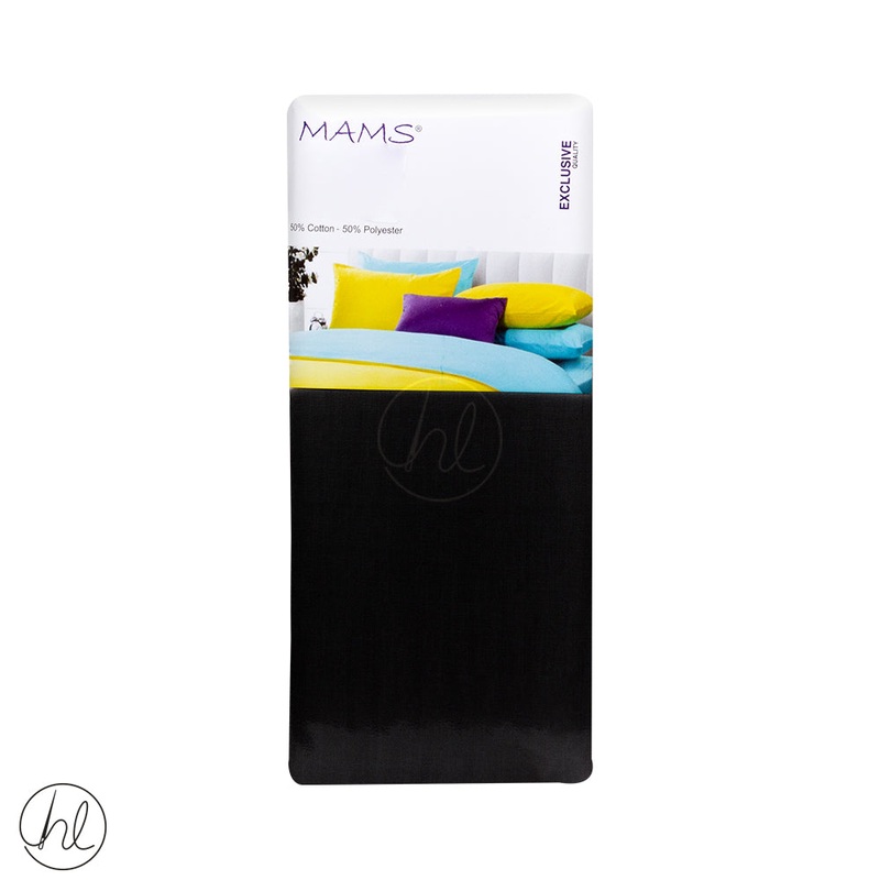 Polycotton Flat Sheet LS Black 3/4