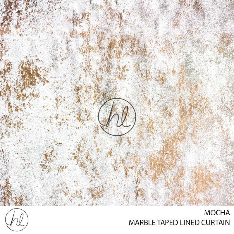 TAPED LINED READY-MADE CURTAIN MARBLE MOCHA 225X218CM