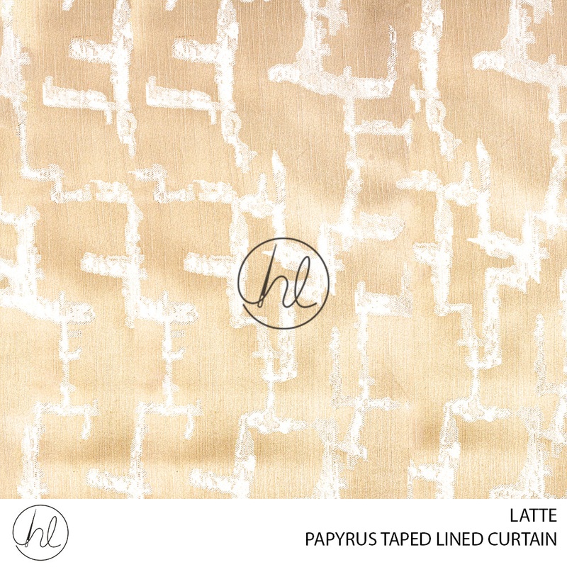 TAPED LINED READY-MADE CURTAIN PAPYRUS LATTE 225X218CM