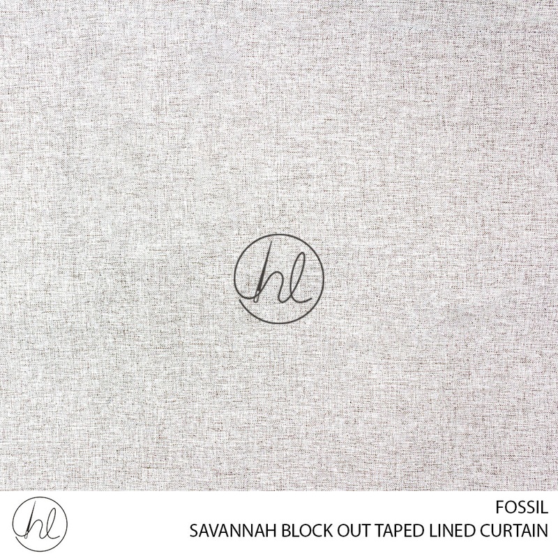 TAPED LINED READY-MADE CURTAIN SAVANNAH BLOCK OUT FOSSIL 225X218CM