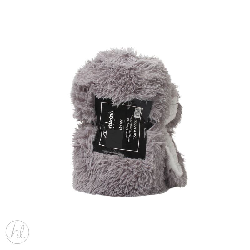 THROWS FUR LONG POLAR BACKING