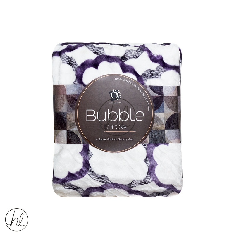 Bubble Throw Assorted Purple 180x200cm