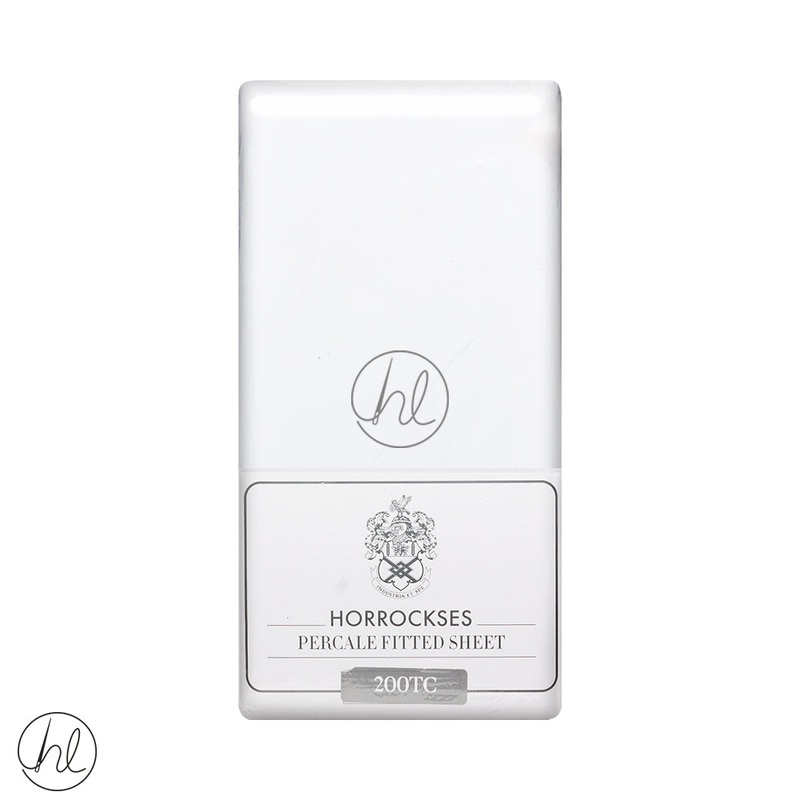 Horrockses Fitted Sheet 200T White King