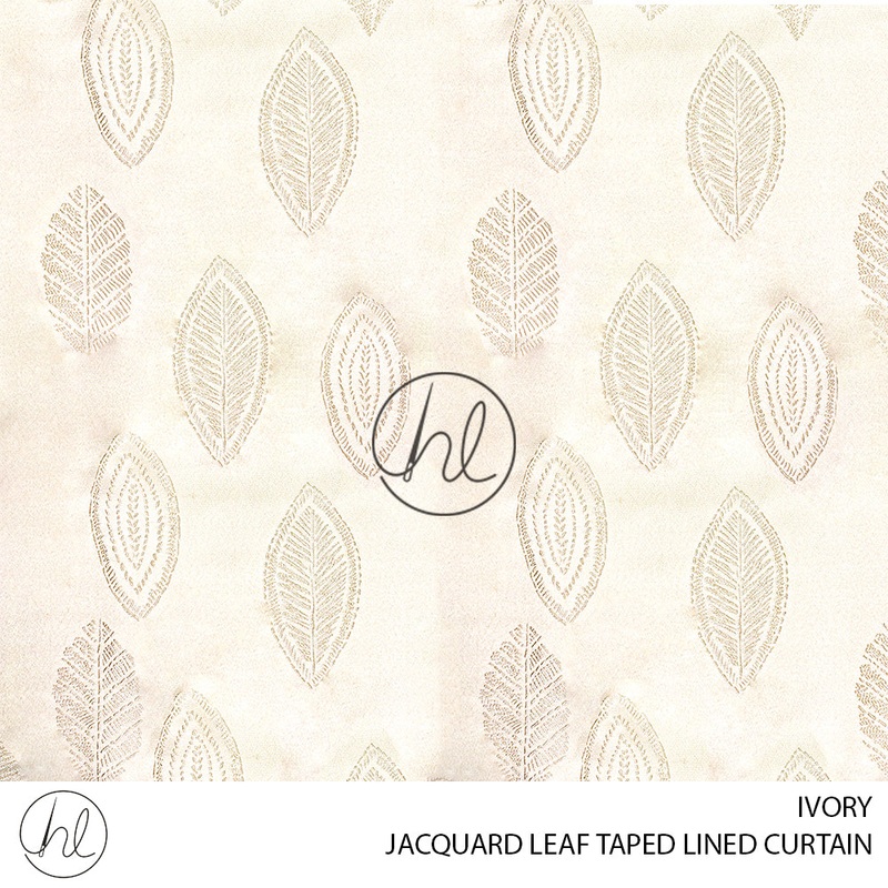 JACQUARD TAPED LINED READY-MADE CURTAINLEAF IVORY 230X218CM