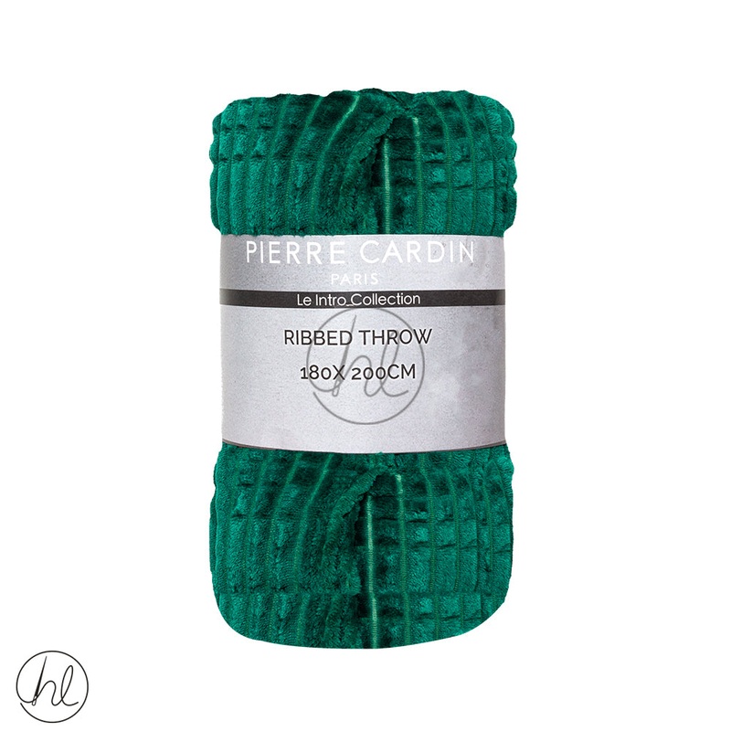 Pierre Cardin Ribbed Throw Le Intro  Teal 180X200cm 2 For 450