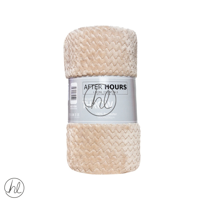 Pineapple Flannel Throw  Assorted Taupe 180x200cm 2 For 450