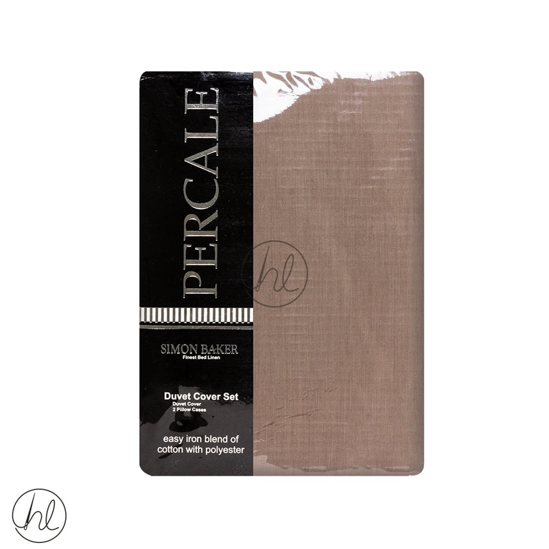 Polycotton Duvet Cover 200T Mocha Super King