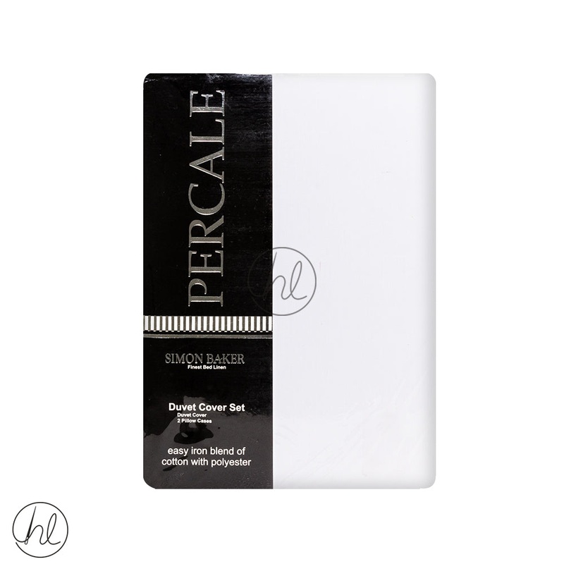 Polycotton Duvet Cover 200T White Queen
