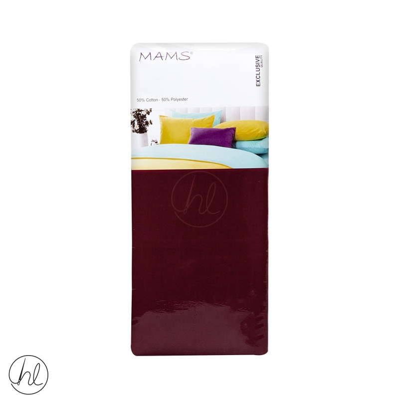 Polycotton Flat Sheet LS Maroon 3/4