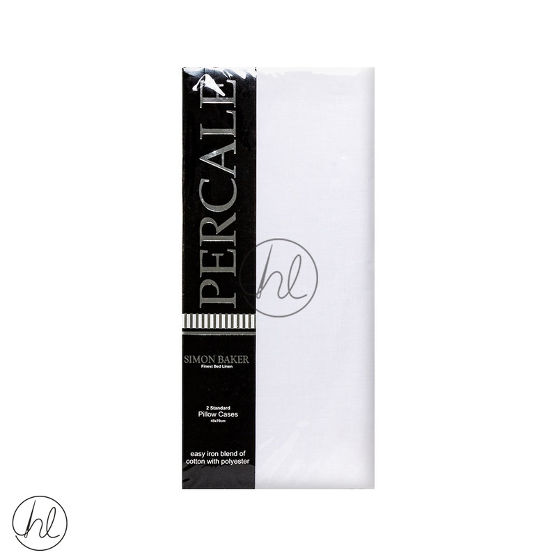 Polycotton Standard Pillow Case 200T White 45x70cm