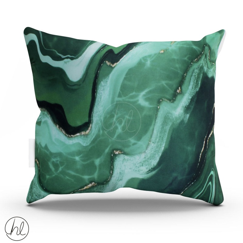 PRINTED SCATTER CUSHION SCATTER CUSHION COVER - 45X45 INNER - 50X50 EMERALD