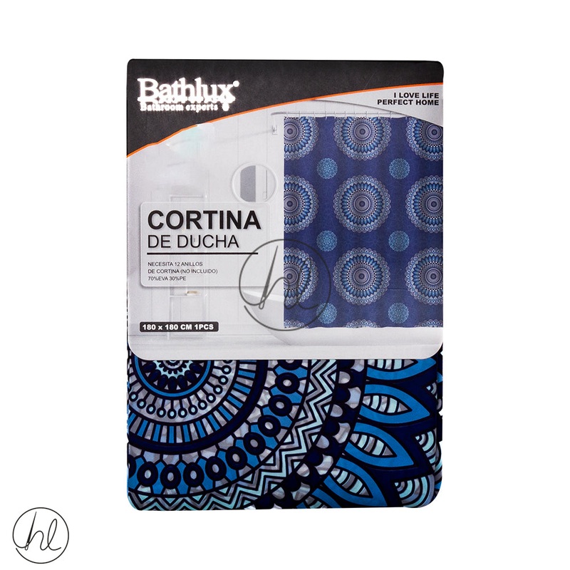 Printed Shower Curtain ABY-5103 Dark Blue 180x180cm