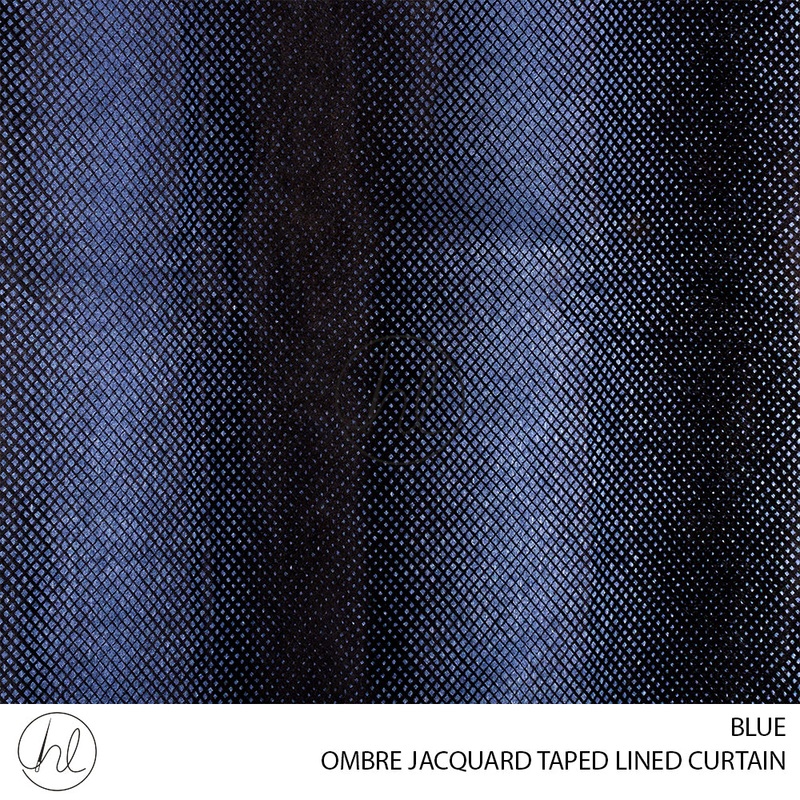 TAPED LINED JACQUARD READY-MADE CURTAIN OMBRE BLUE 230X218CM
