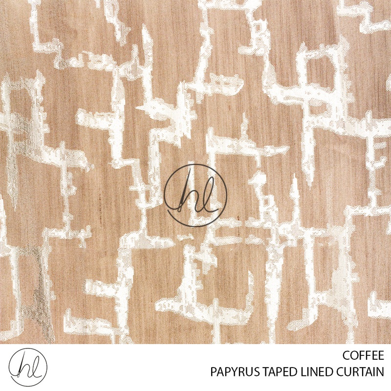 TAPED LINED READY-MADE CURTAIN PAPYRUS COFFEE 225X218CM