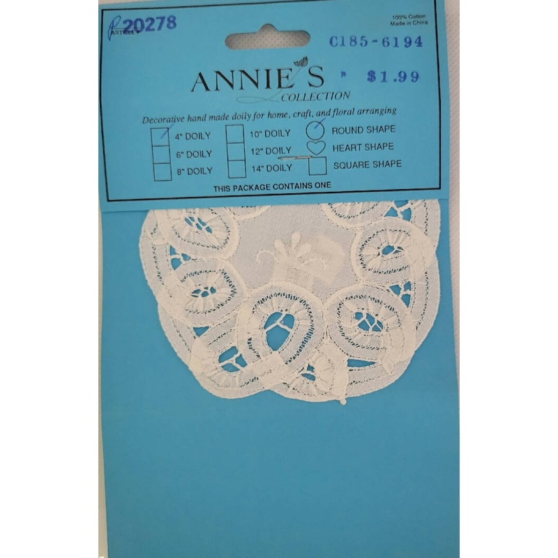 4" round doilies - 2 matching