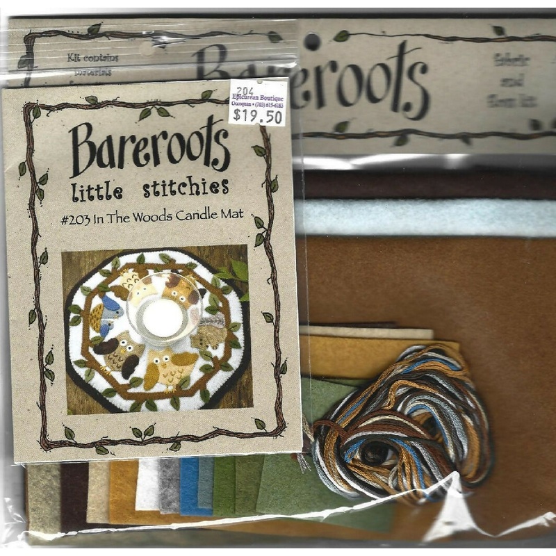 Bareroots "In The Woods" Wool Candle Mat Kit