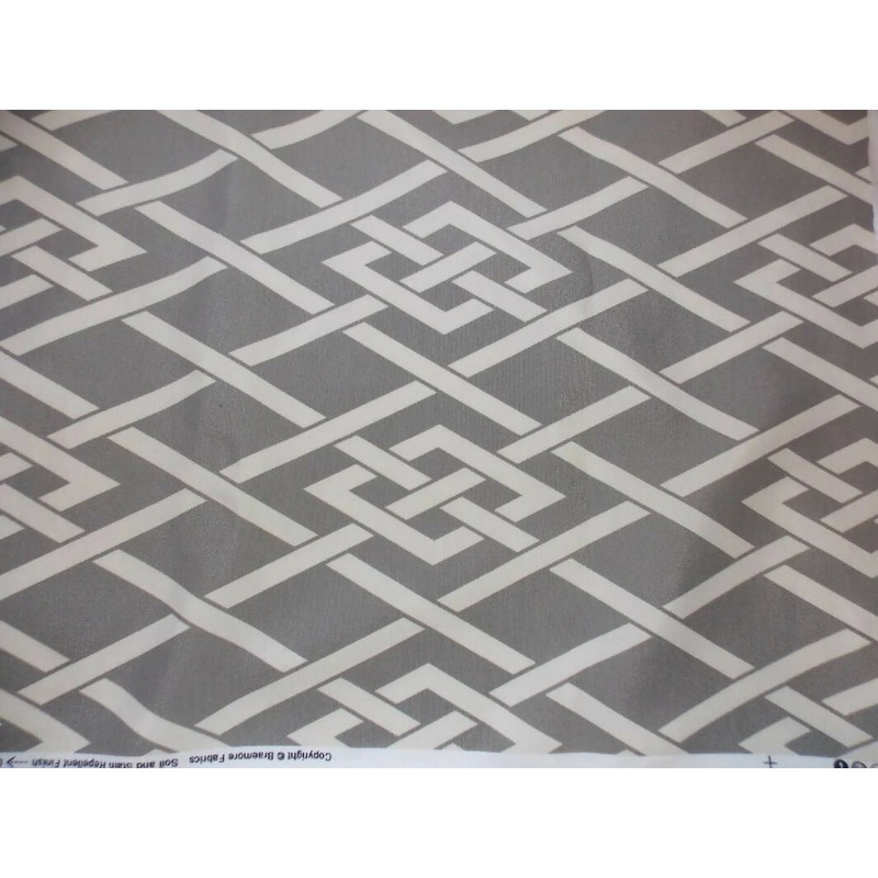 BRAEMORE FABRIC GRAY & CREAM Geometric Diamond Pattern UPHOLSTERY DRAPERY