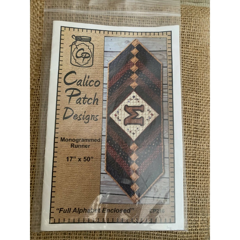 Calico Patch Designs Monogrammed Runner