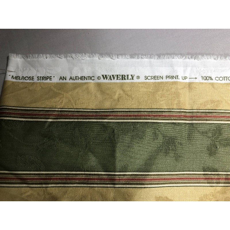 Classic Stripe drapery cotton fabric by Waverly