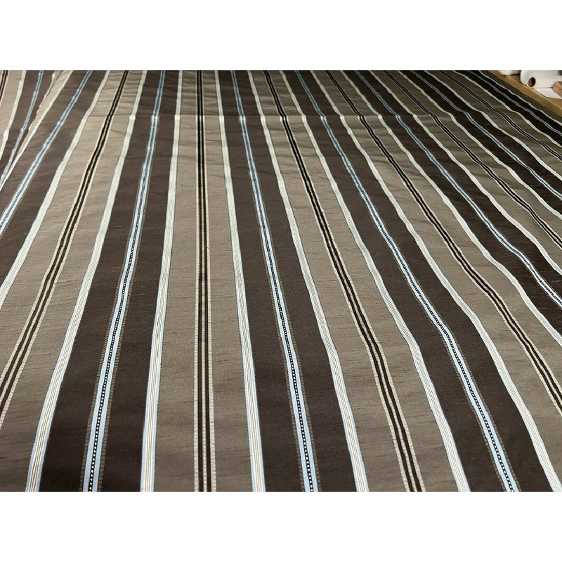 Faux Silk Brown/Blue Upholstery Fabric