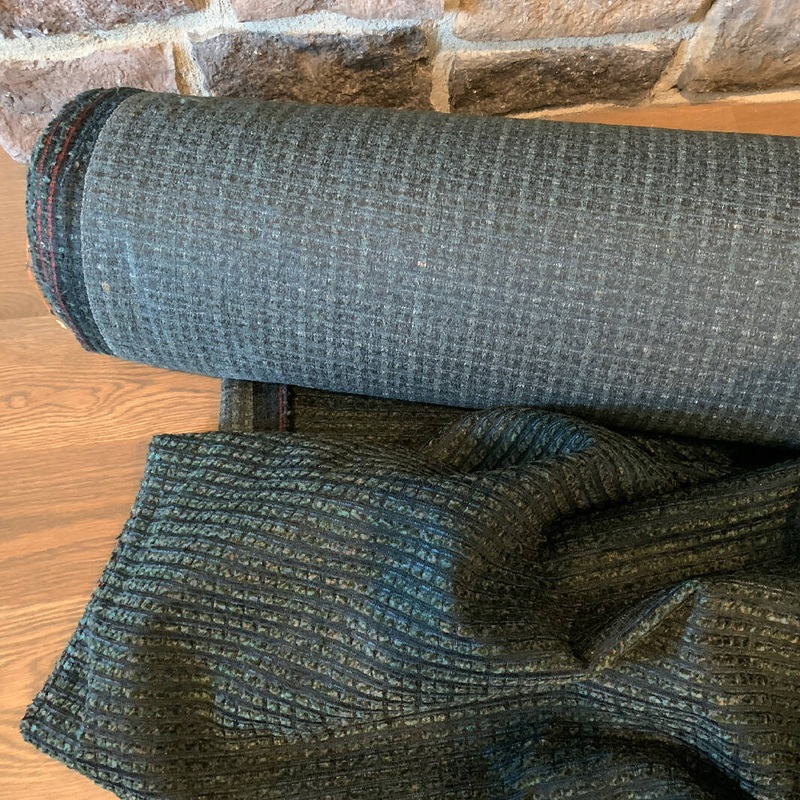 Green/Navy Synthetic - Yardage