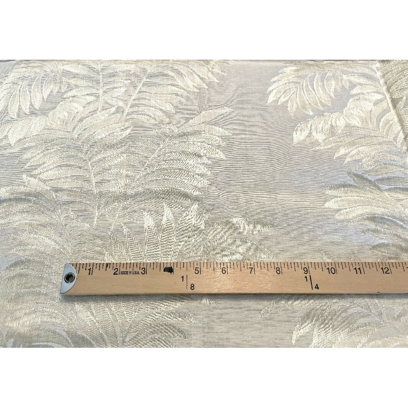 Ivory Palm Leaf Jacquard 1 Yard