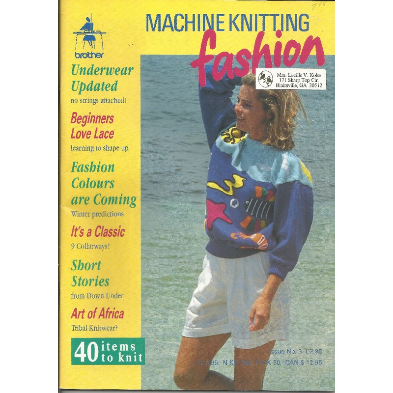 Machine Knitting Fashion Magazine by Brother; Issue #3, 40 projects Vintage