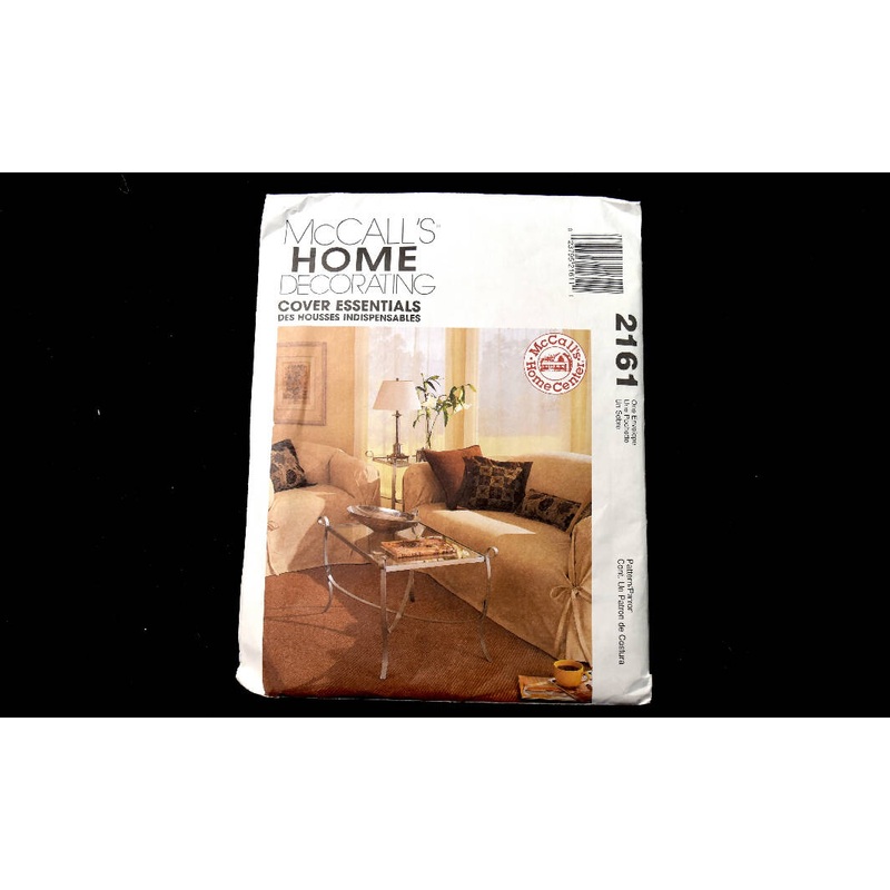 Vintage 1990s McCalls 2161 Home Decorating Craft UNCUT Sewing Pattern - Cover a Sofa, Slipcovers, Cover a Chair, Pillows - Home Center