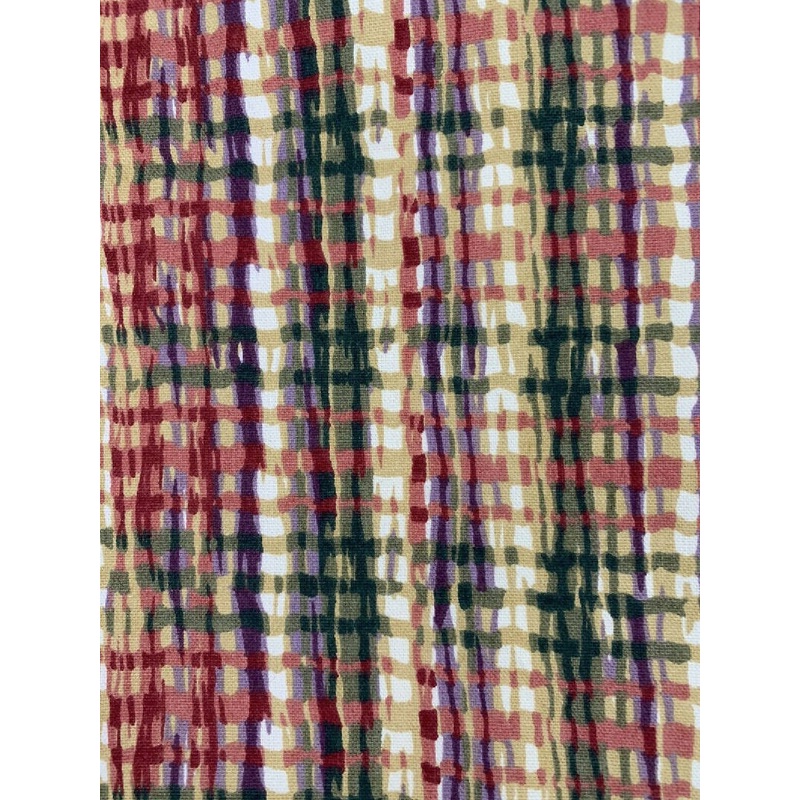 Vintage Interior Fabric Design Co. 1993 Watercolor Plaid Multicolor 2yr+18"x54"w