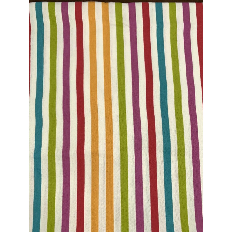 Waverly Fabric Cabana Colorful Rainbow Stripe Canvas 2 yards x 58" wide