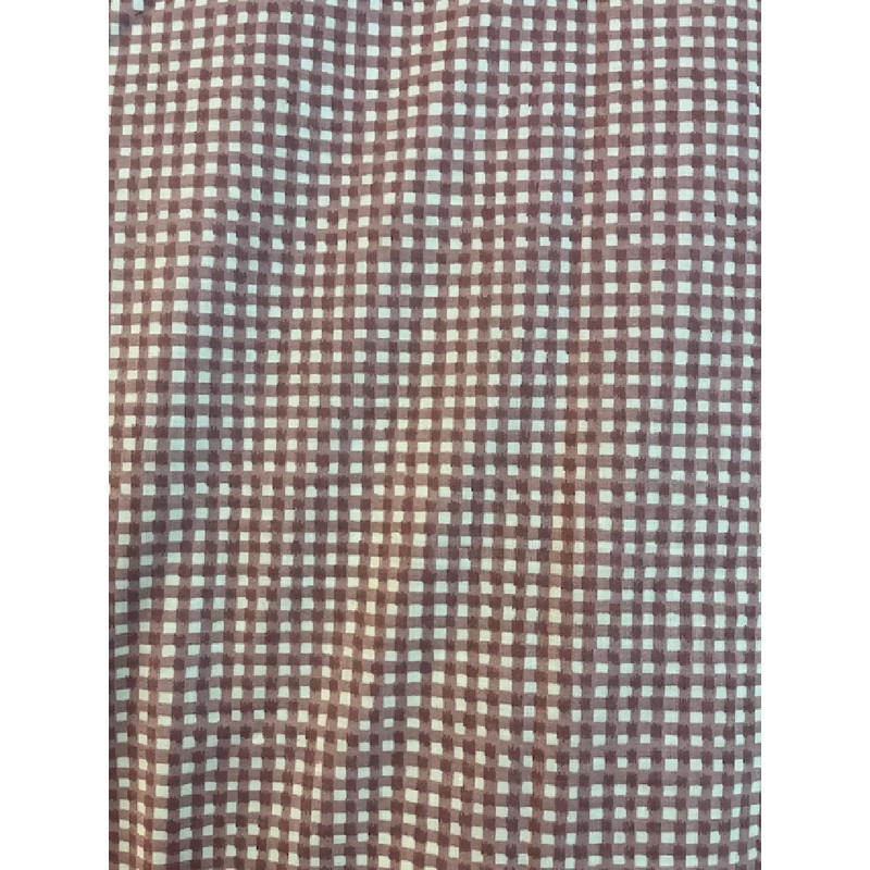 Waverly "Sturbridge Sampler Collection - Martha" rose colored gingham fabric - 2 separate pieces.