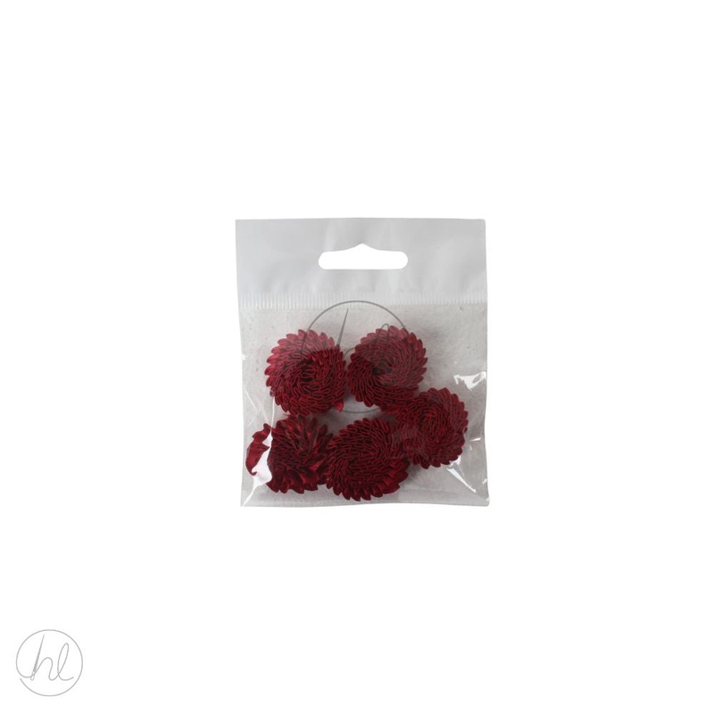 FLOWERS FANCY 5IN  MAROON FREE