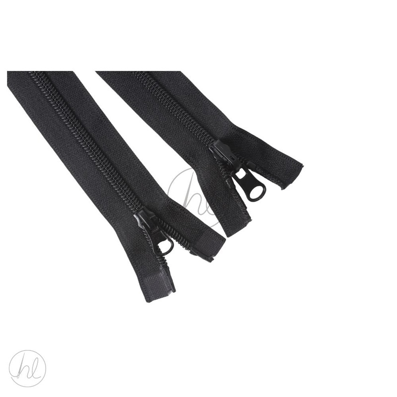 ZIP 2 SLIDERS DBL SIDED 120CM BLACK FREE