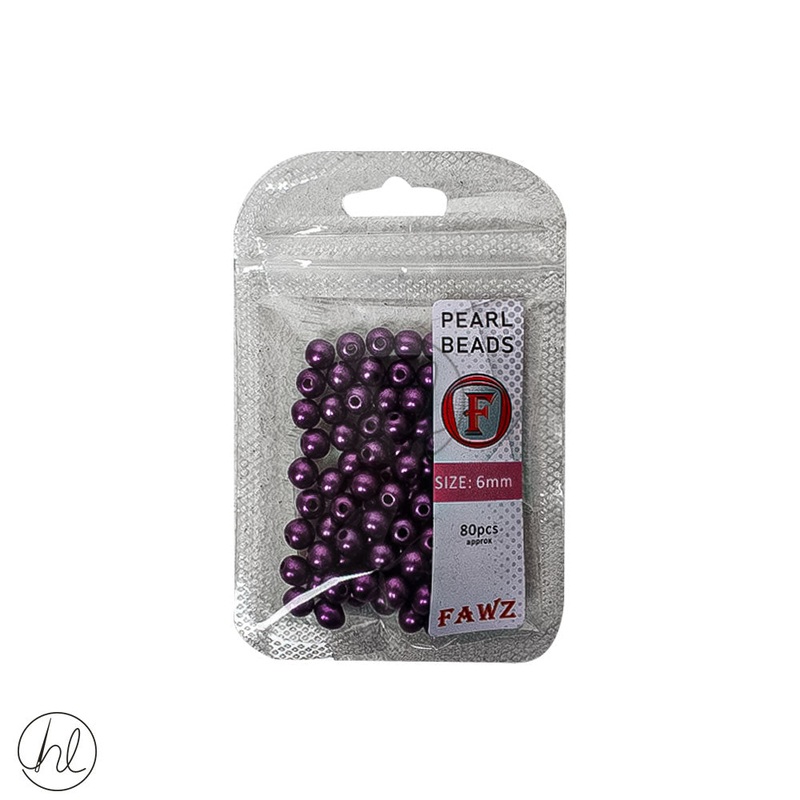 Beads Pearl 6mm Mauve Free